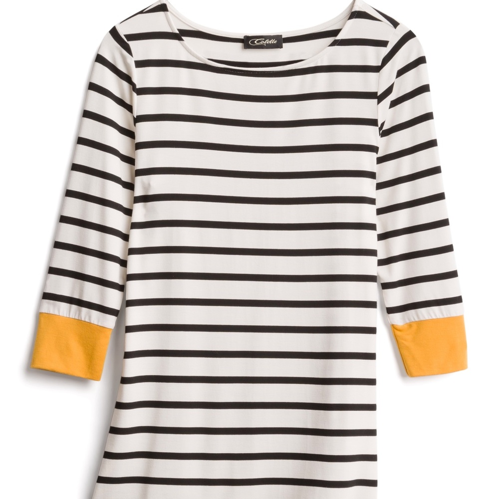 COLETTE Chavez Color Cuff Knit Striped Top 3/4 XXL